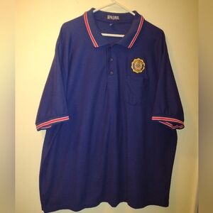 Vintage King Louie US American Legion Polo Shirt Men's 3XL Navy Blue Made In USA